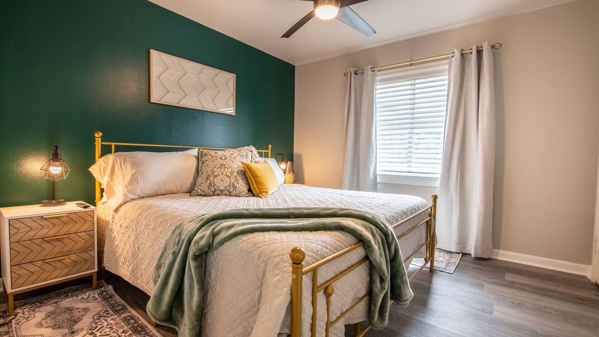 Five Points South Condo | Vulcan's Emerald Hideaway B3 - King Bed/WiFi/City