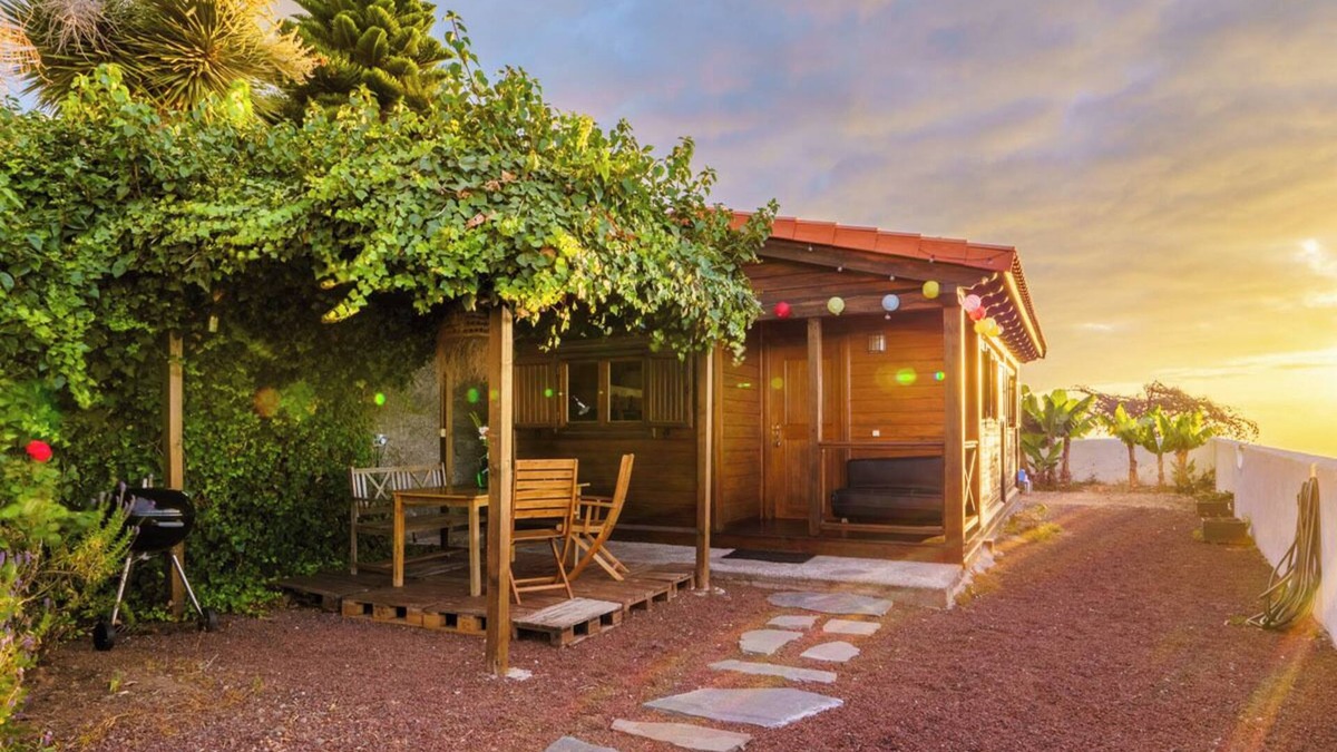 Icod el Alto Cabin | VV EL DRAGO IN FINCA ECOLOGICA LA ESPIRAL, NATURE, CALM, AND SEA VIEW
