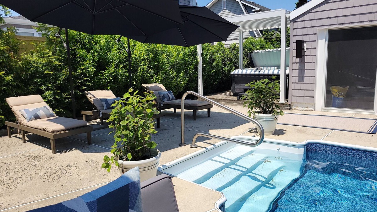 Bradley Beach House | Walk to Beach w Pool and Jacuzzi Hot Tub, Near Train, Restaurants