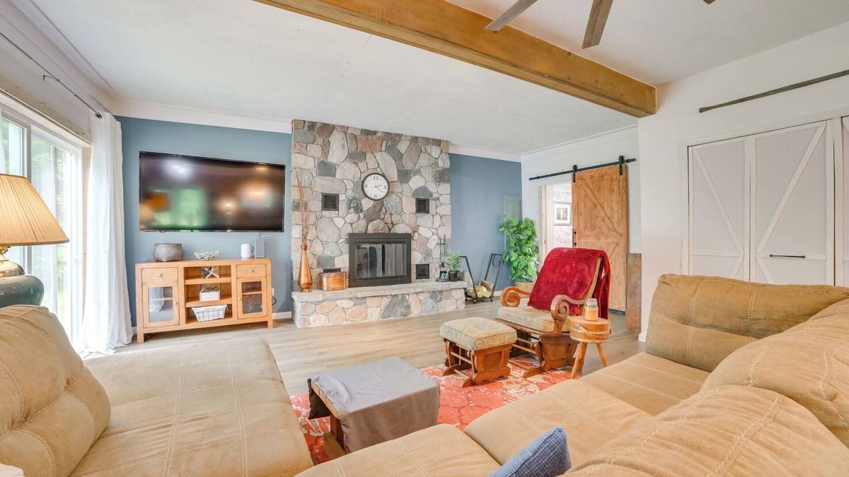 Onaway Cabin | Walk to Black River: Secluded Cabin in Onaway