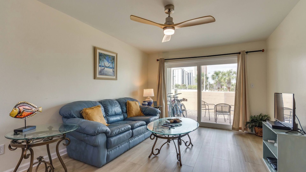 Orange Beach Condo | Walk to Orange Beach: Family Condo w/Patio