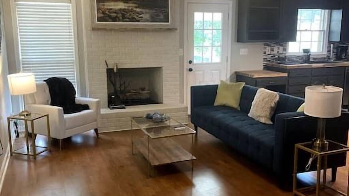 Madison House | Warm and cozy four bedroom home with fireplace.