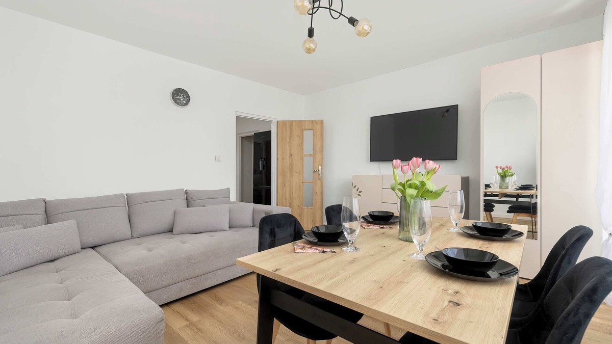 West Pomeranian Voivodeship Apartment | Waska Bright Apartment with Balcony