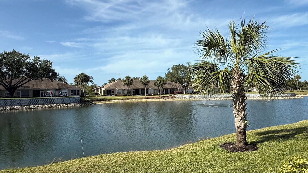 Estero Villa | Water and golf course views in Country Creek!