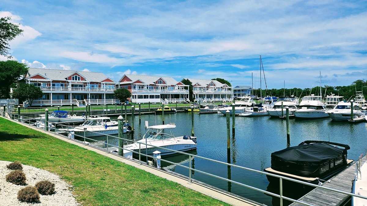 Southport Condo | Water view condo overlooking Marina, with private deck