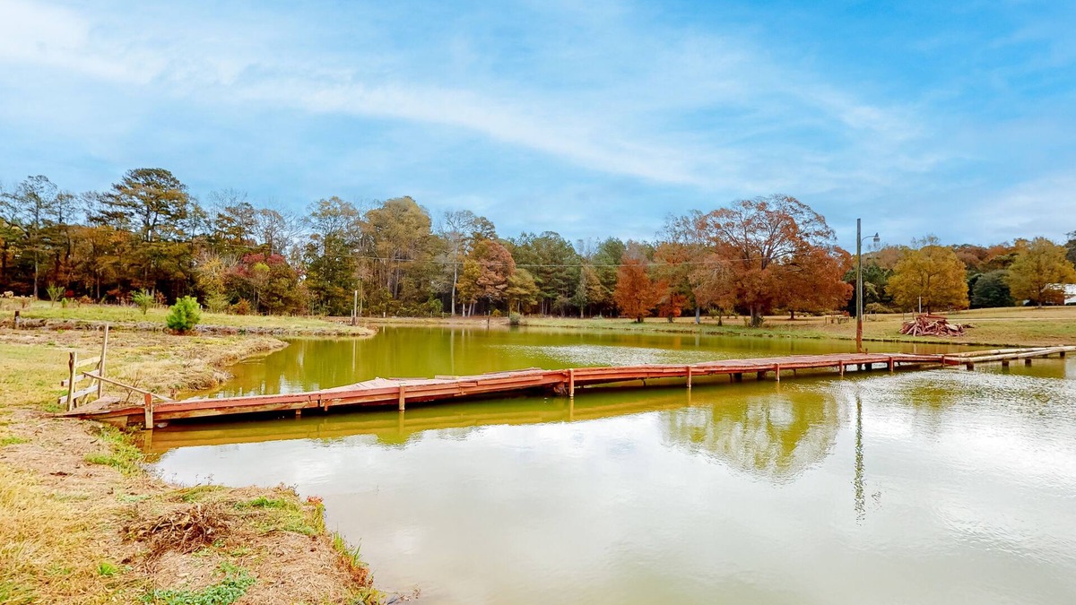Orchard Hill House | Water-view home with private pool, large deck, firepit, fishing, fireplace, W/D