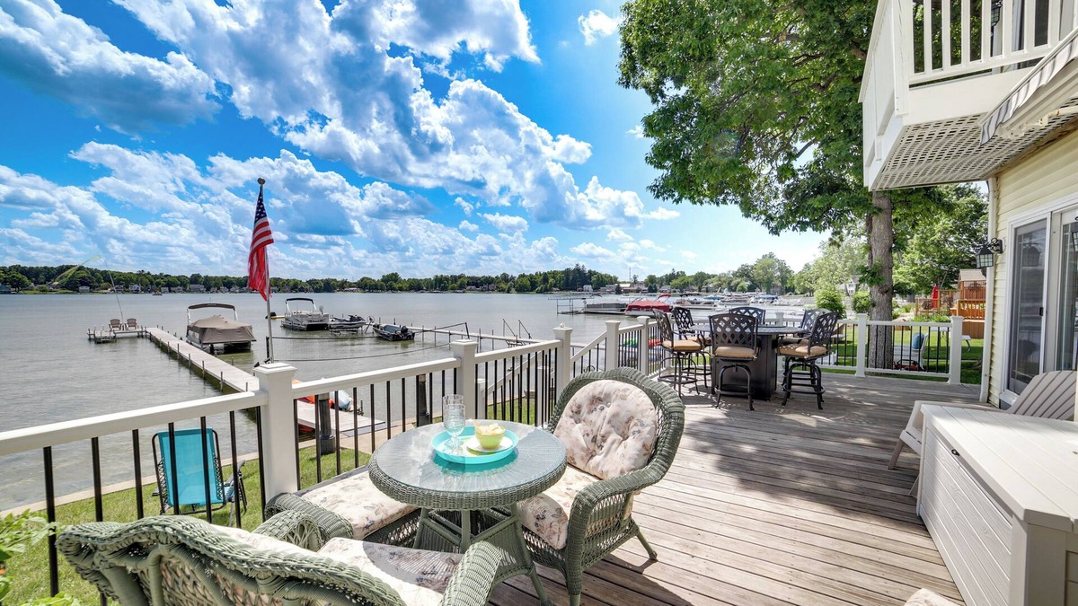 Clarklake House | Waterfront ‘Clarklake Escape’ - Deck, Dock & Views