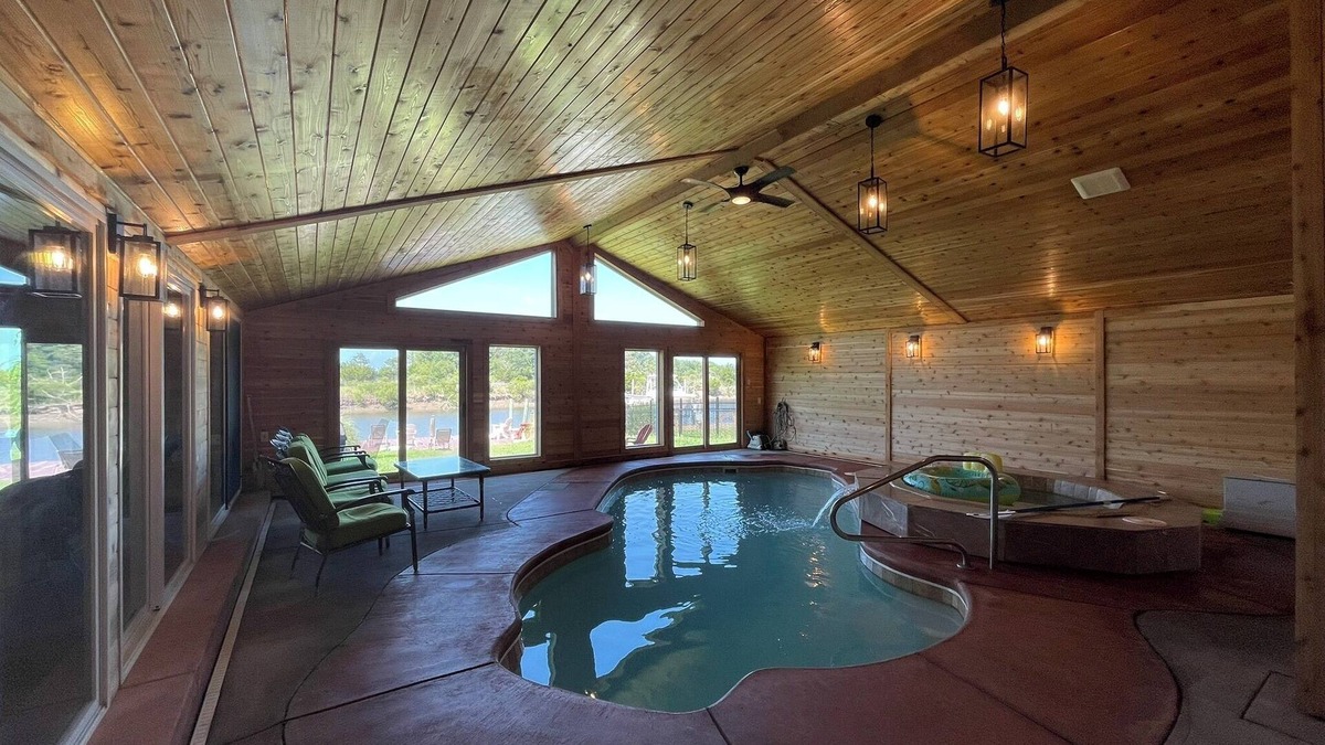 Fox Hill - Grandview House | Waterfront Escape with Indoor Cedar Pool & Hot Tub-Chesapeake Bay Retreat