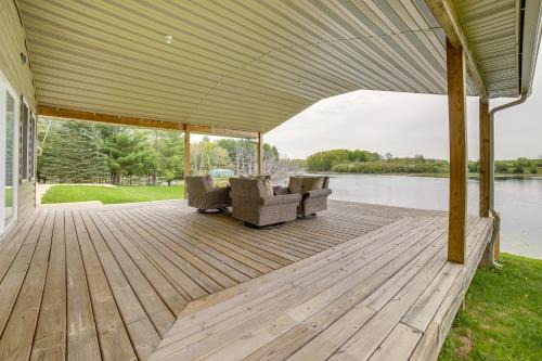 Evart House | Waterfront Evart Getaway with Fire Pit on 82 Acres!