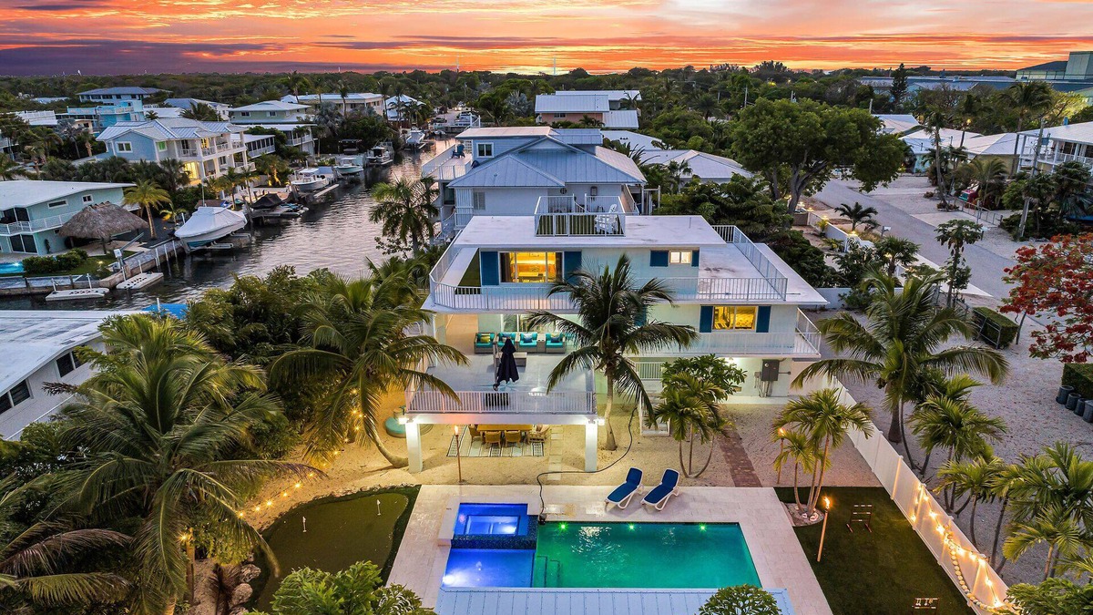 Plantation Key House | Waterfront Home in Islamorada with outdoor kitchen, pool, spa, boat dockage