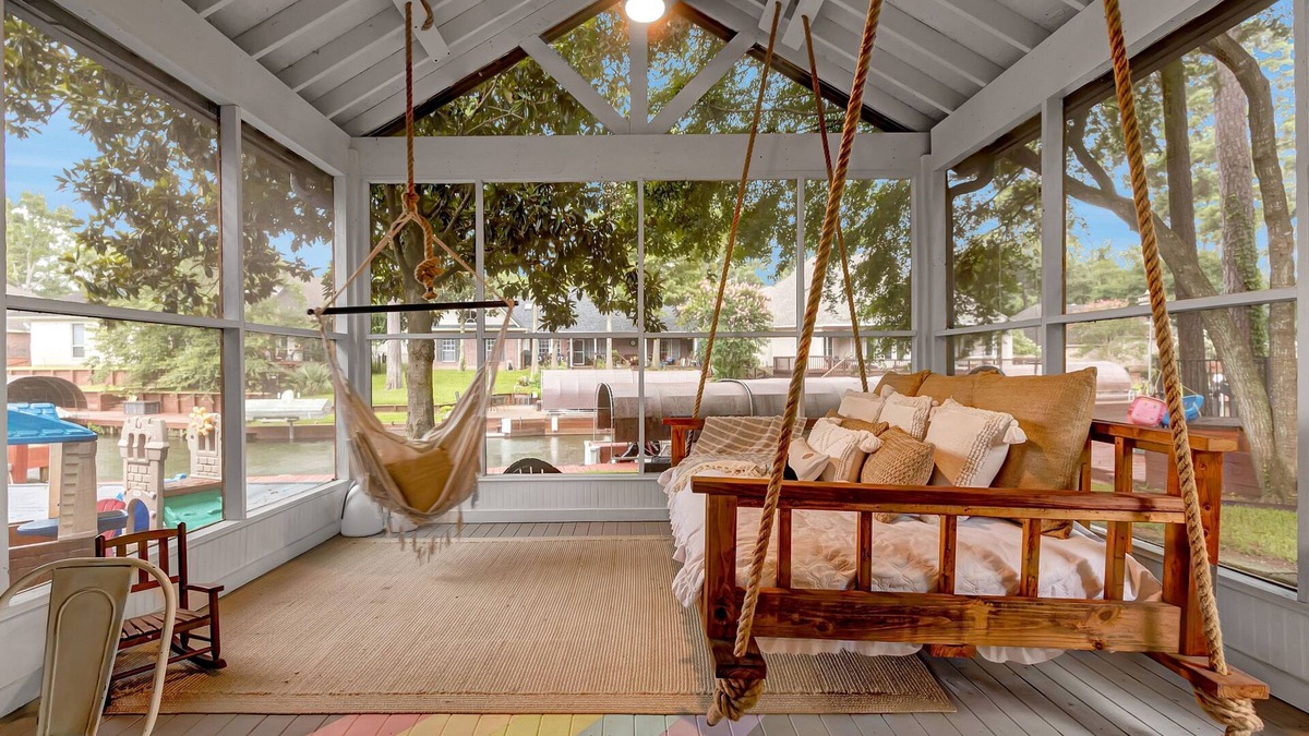 Walden on Lake Conroe House | Waterfront Home on Lake Conroe with a private dock and covered boat lift.