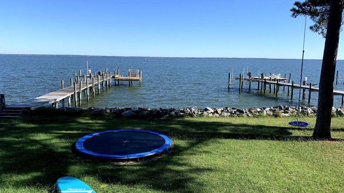 Mount Holly House | Waterfront home, private dock, great views