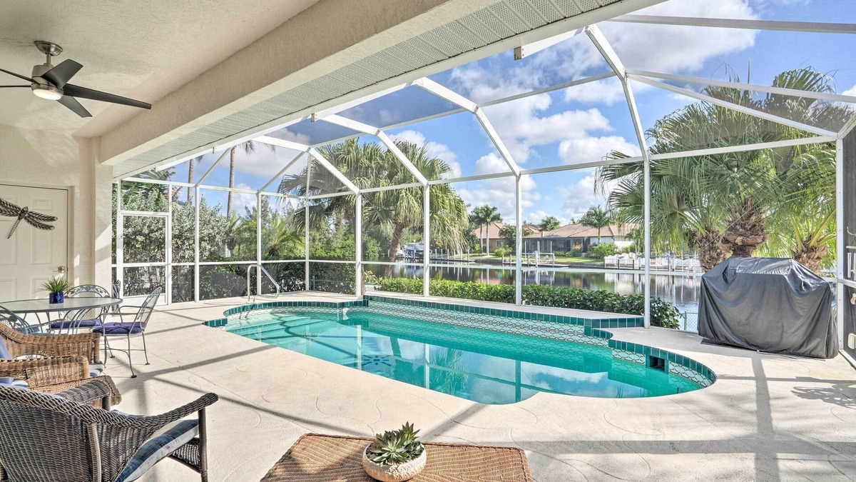 Burnt Store Isles House | Waterfront Home with Pool, Fishing + Gulf Access!