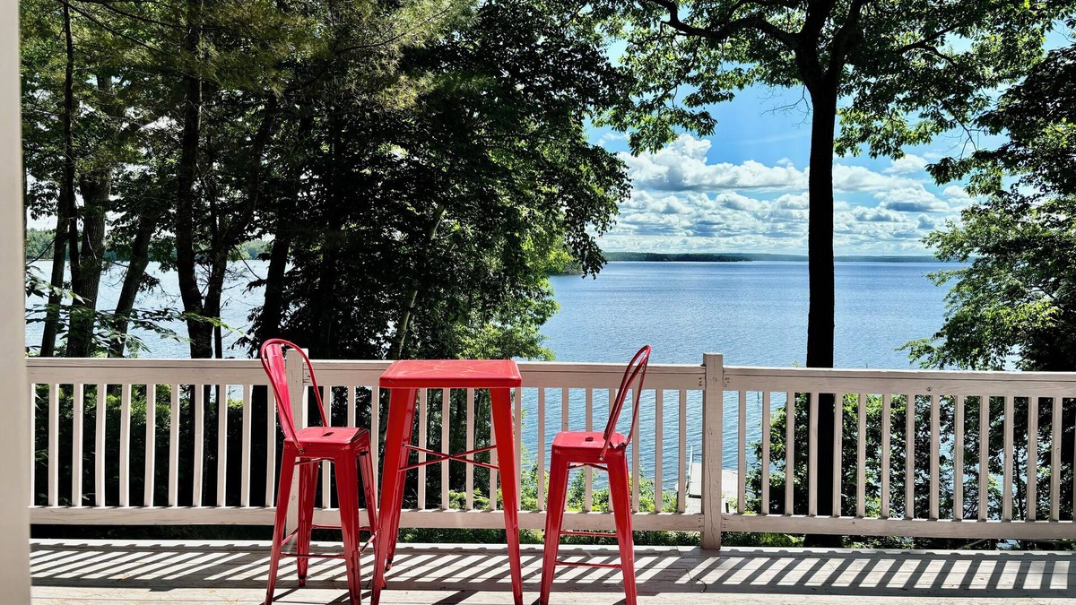 Sebago House | Waterfront Home with Hot Tub, Sauna & Views!