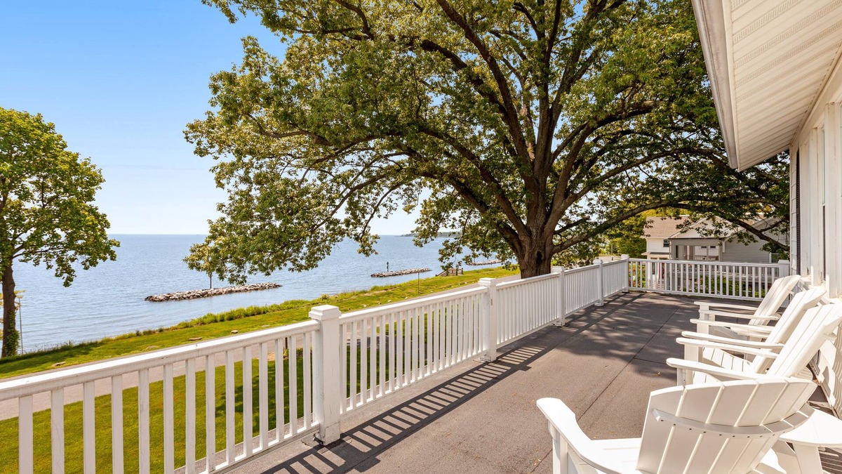 Annapolis House | Waterfront home with scenic porches, yard, grill, jetted tub, central AC, & W/D