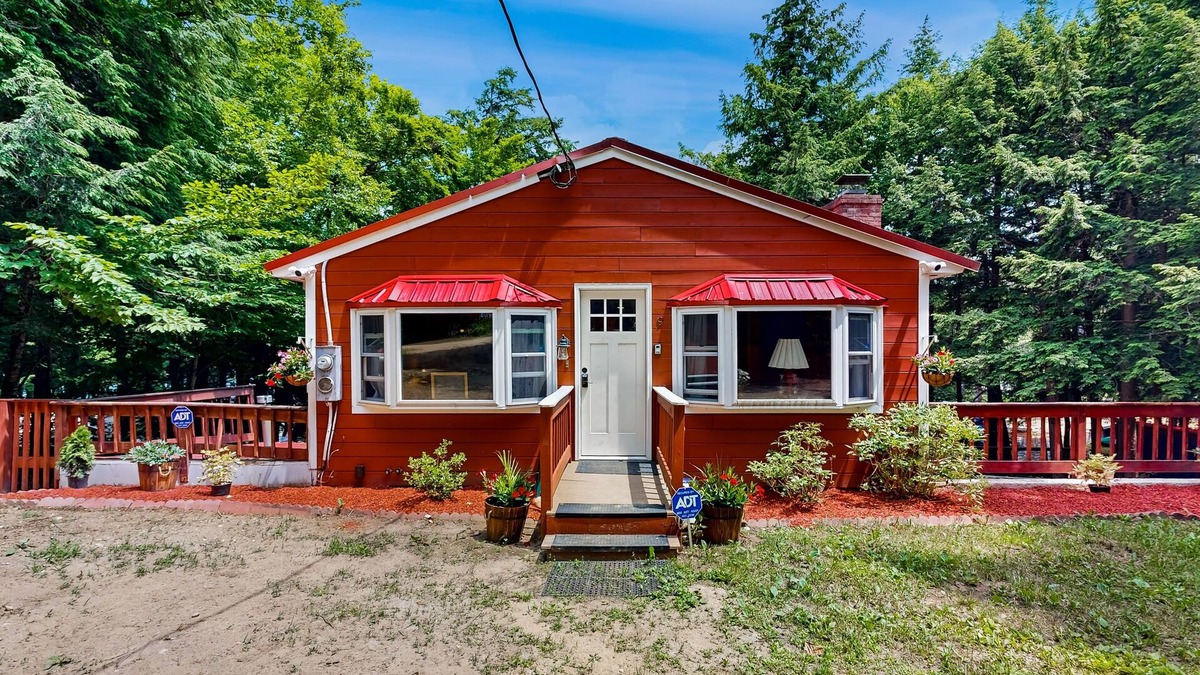 Sanbornton Cabin | Waterfront home with firepit, grill, & scenic deck - near outdoor recreation