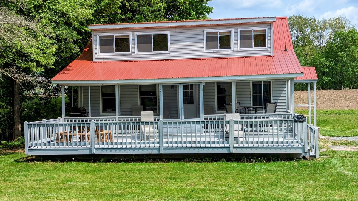 Deposit House | Waterfront house on the upper most portion of the West Branch Delaware.