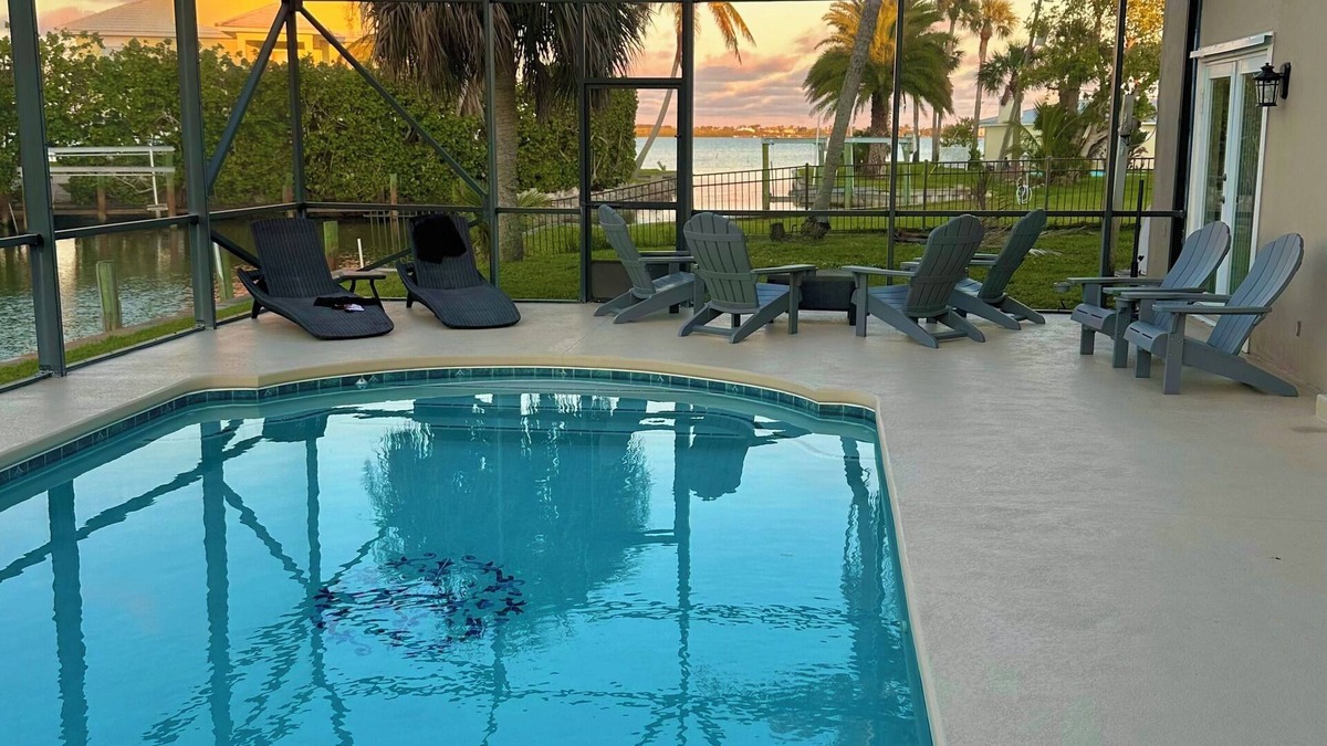 Sebastian House | Waterfront Oasis - Saltwater Pool - Private Dock - Backyard Fishing!