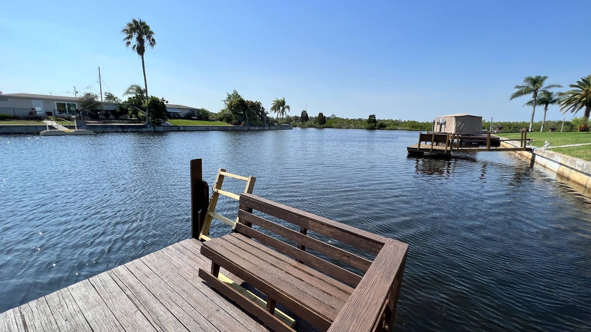 Port Richey House | Waterfront relaxation adjacent to the Gulf of Mexico