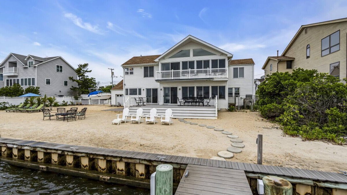 Seaside Heights House | Waterfront Retreat with Dock, Firepit, and Bay Views | 4BR Pelican Island Oasis