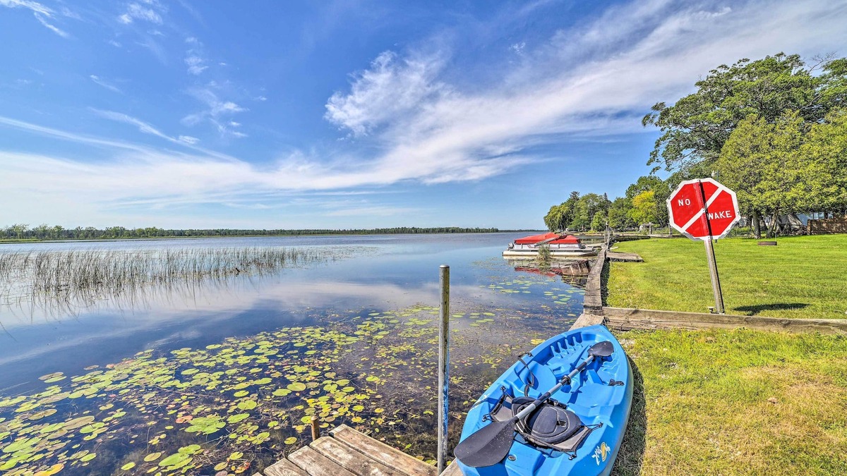Tawas City House | Waterfront Tawas Lake Retreat w/Fire Pit!