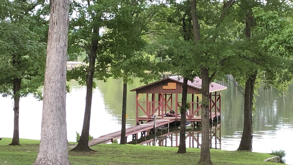 Cedar Bluff House | Waterfront with private boat ramp and dock for Fishermen and Families