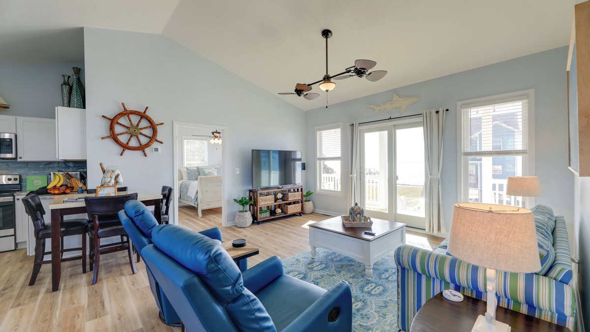 Harkers Island House | Waterview Home w/Sunset & Lighthouse Views