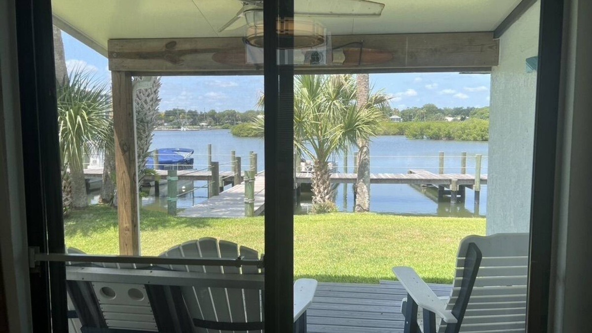 New Smyrna Beach Villa | Waterview Villa 2 Bedroom 2 Bath Minutes to Beach and Flagler & Canal Downtown