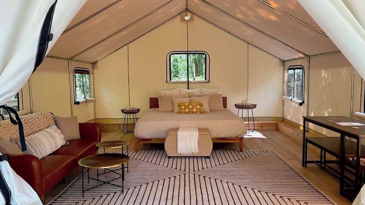 Zoe RV Rental | Whippoorwill's Nest - Glamping Tent with AC
