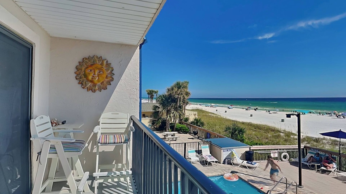 Bel Air Condo | Whispering Seas #205A | Gulf Front + Pool