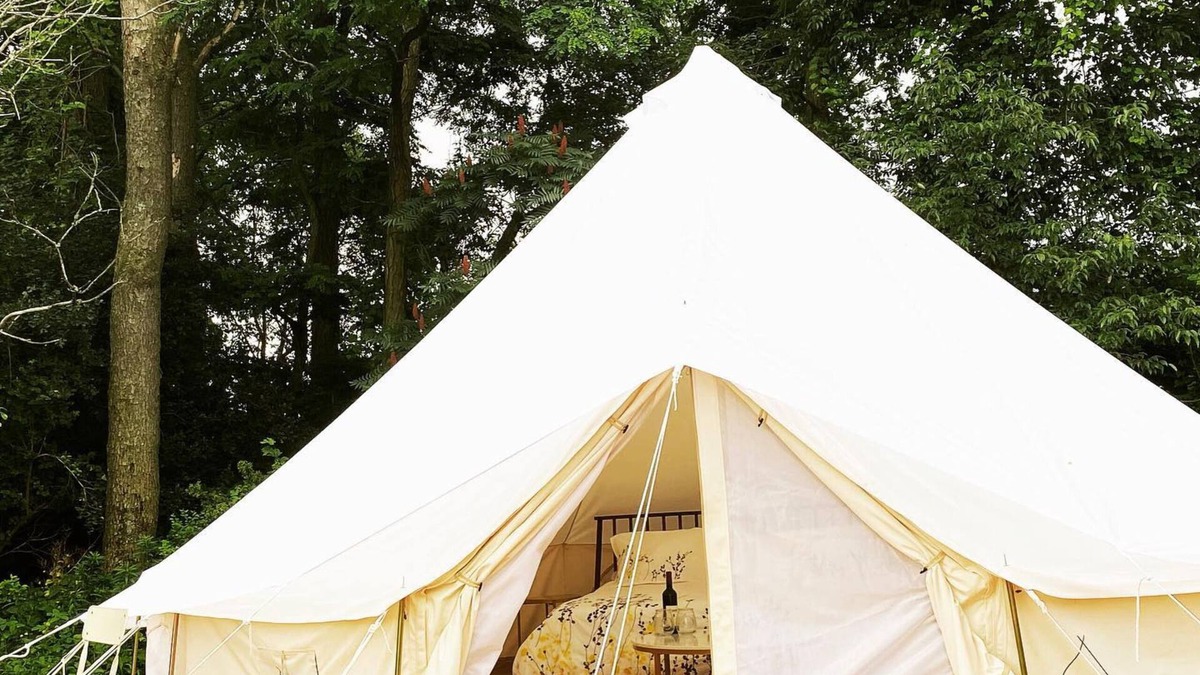 Lodi RV Rental | Wine Country Bell Tent w/King Bed