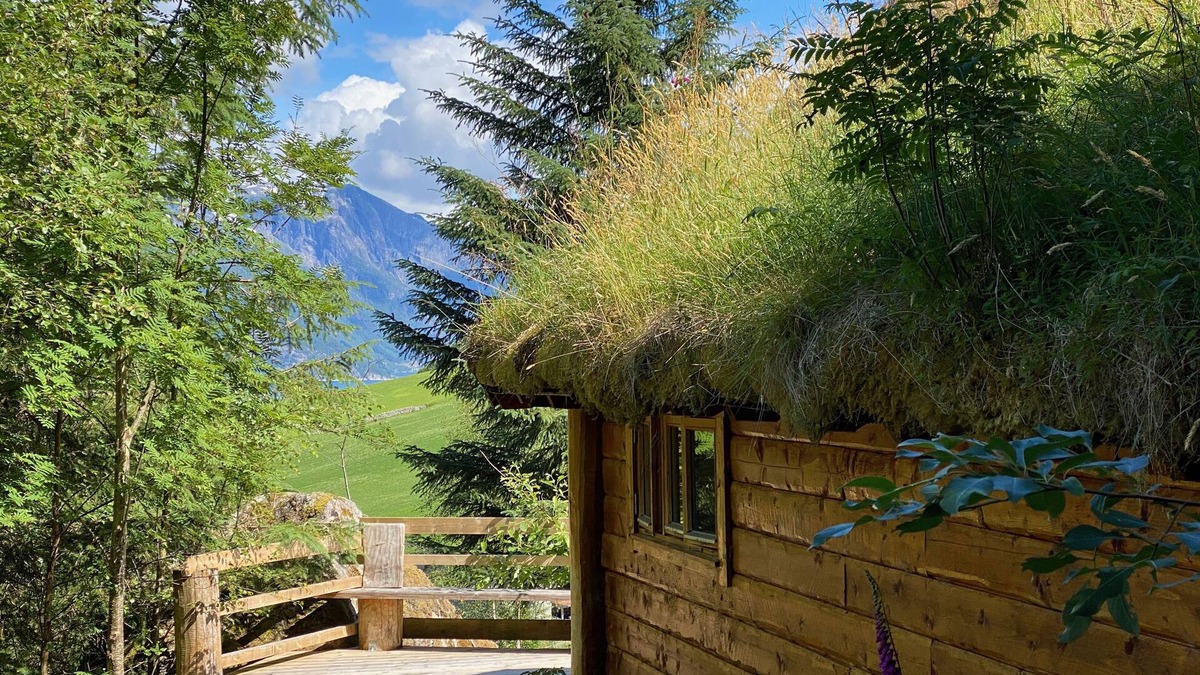 Hoyanger Cabin | Wooden cabin with grass roof, sleeps 2-5 people., Self catering. Open fire place