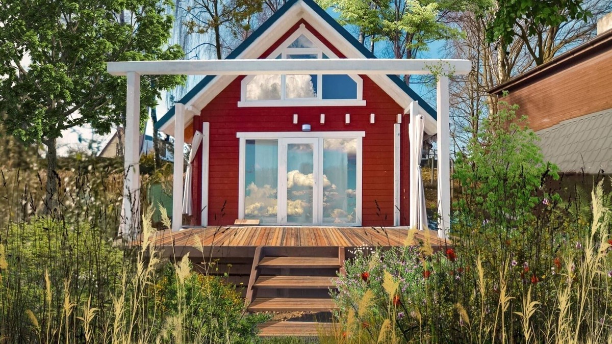 Lekowo House | Wooden Home by Lake Klępnicko with Pier