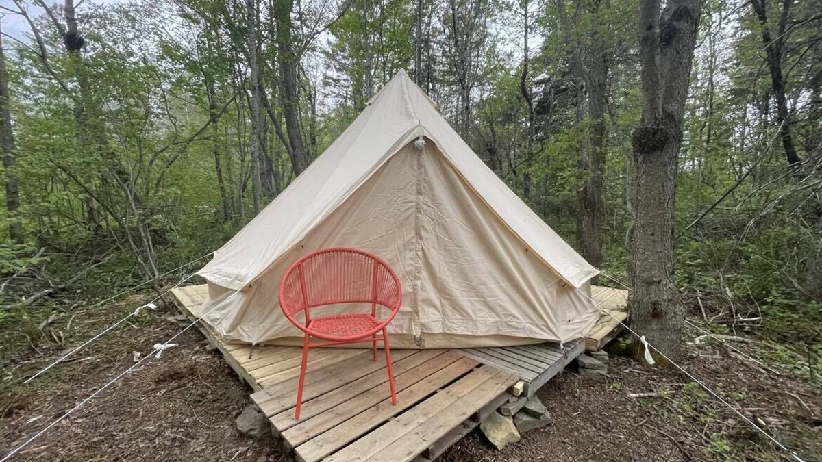 Keswick Ridge RV Rental | Woodland Bell Tent, Glamping near Fredericton, NB!
