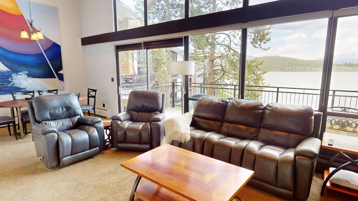 Dillon Condo | WOW Views! Top Floor Unit. Walk to Concerts, Marina, Parks