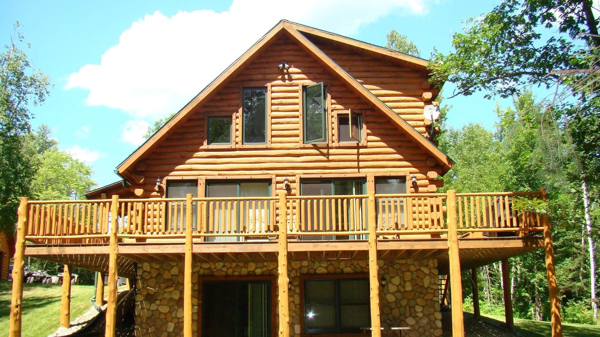 Pickerel Cabin | Year-round cabin, wooded riverfront on Lily River, WiFi, Central A/C, ATV Trails