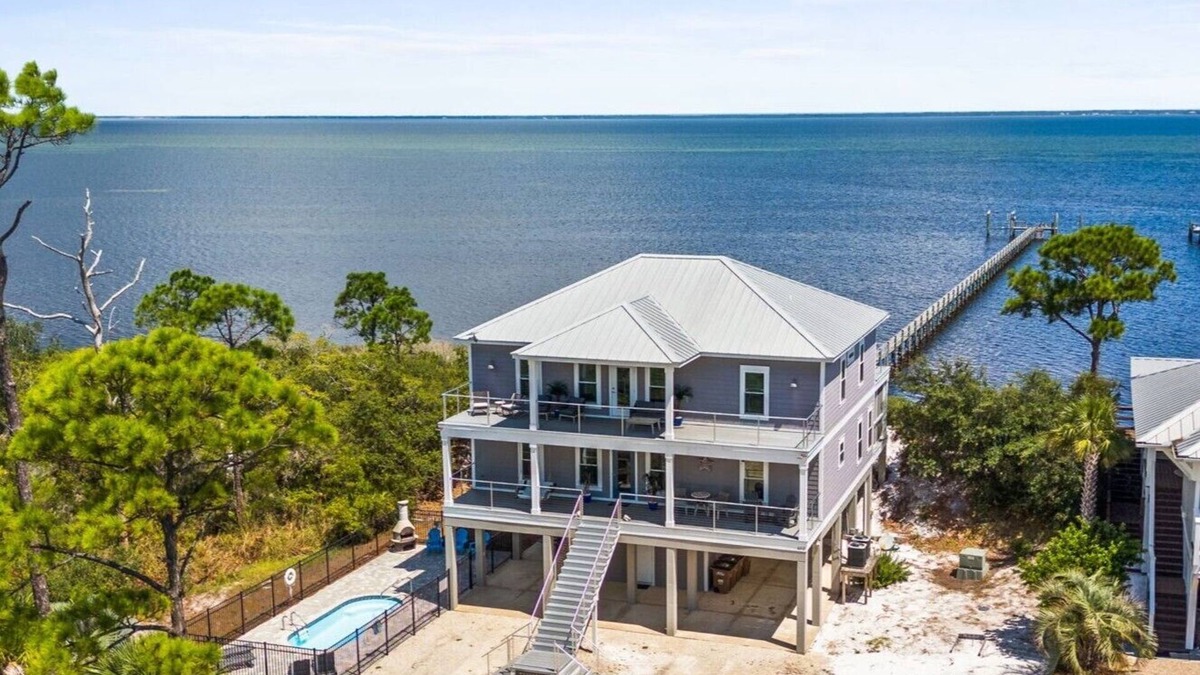 Cape San Blas House | Your "Baycation" Awaits –Stunning Bay Views, Pool & Dock – Fall Weeks Now 25% Of