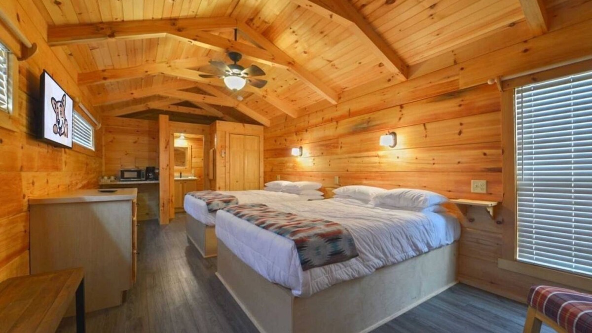 Bryan Cabin | Your Home Away From Home! Patio, Outdoor Pool, Pets are Allowed Here!