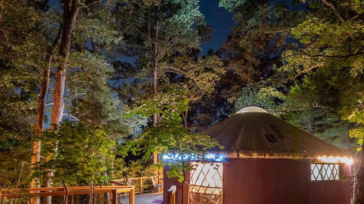 Holts Summit Cottage | Yurt Floating in the Forest