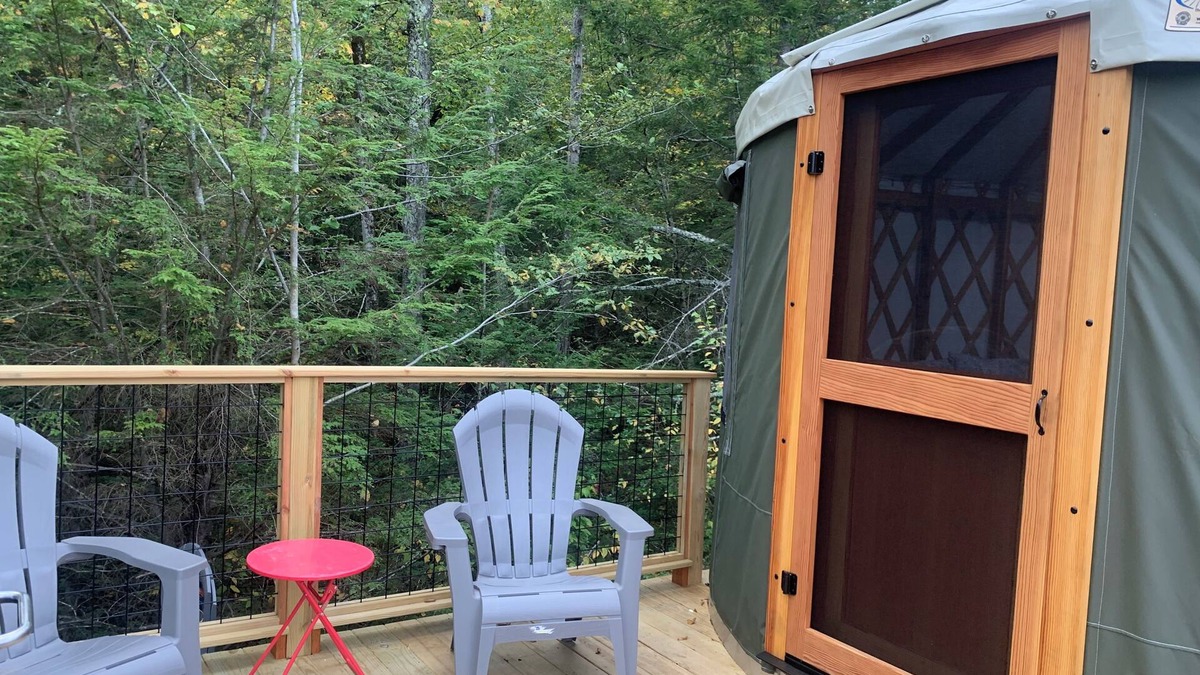 Hinsdale RV Rental | Yurt Oasis in the woods of Hinsdale, NH