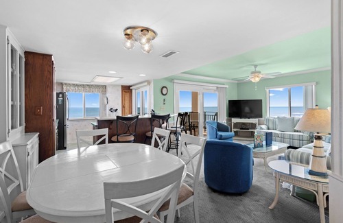 Ocean Drive Condo | 15% off June 14-21. Oceanfront corner condo 4 bedroom 3 bath. Amazing views!