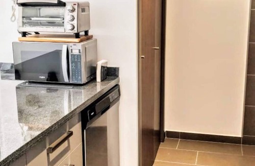 Anahuac Apartment | 1BR apt high speed WiFi , minimalist chic decor, with all the amenities