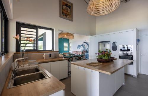 Bora Bora Villa | 2 BR. Panoramic Lagoon View Villa: Poolside paradise, gourmet kitchen
