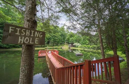 Mars Hill House | 2 Cabins on Private Pond Sleeps 30 Sauna Hot Tub