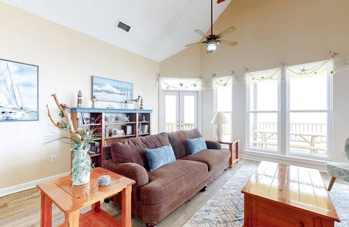 Silver Cay House | 2-story sound front home - incredible bay views, deck, gas grill, outdoor shower