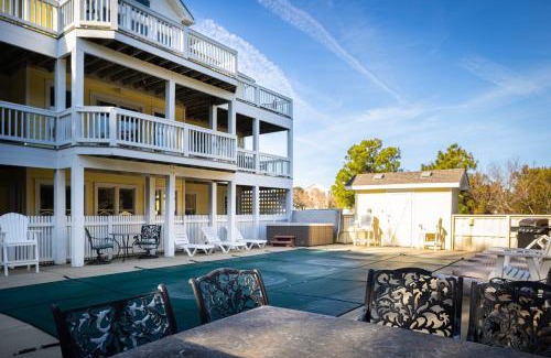 Corolla Village House | 2min Walk to Beach Pool Spa Game Room Big Yard
