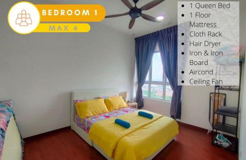 Shah Alam Apartment | 2R2B Comfy Homestay, 1-6 Pax - GA4