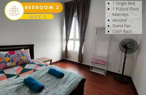Shah Alam Apartment | 2R2B Comfy Homestay, 1-6 Pax - GA4