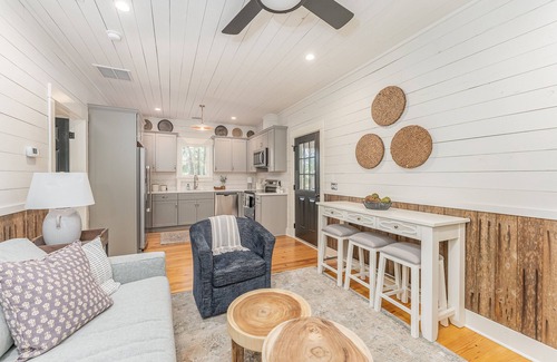 Darien Cottage | 3-BR Dogtrot Cottage w/dock, pool, & private firepit on Emma's Driftwood Farm