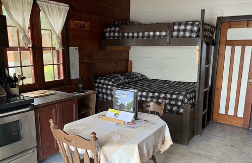 Bowman Ski Chalet | [# 3 The Wolf] A log loft.